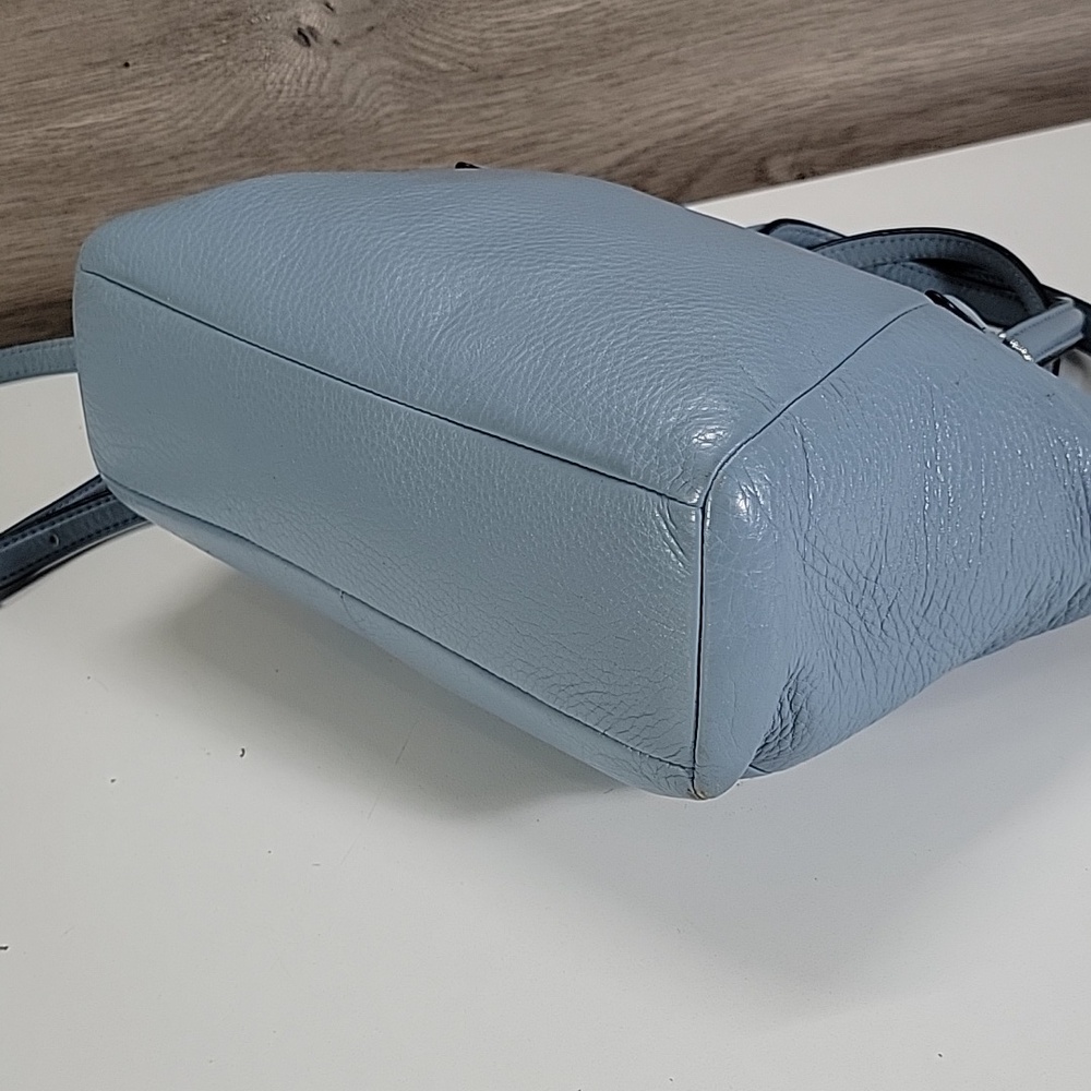 Coach Mini Kelsey Light Blue Leather Tote Crossbody Bag F57563 - Picture 9 of 15